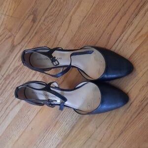 Antonio Melani Black Leather High Heels size 7.5